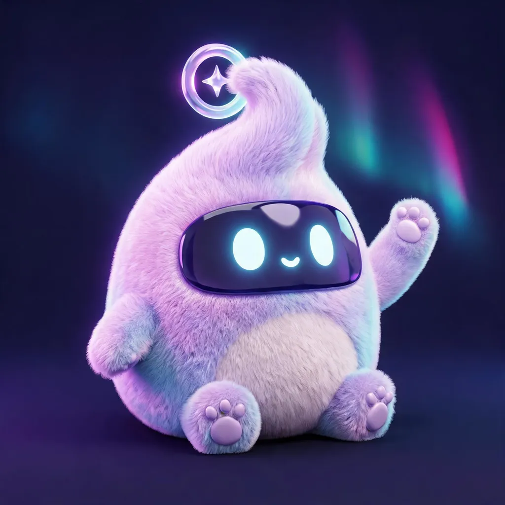 Muse, MuseAI's fluffy mascot, waving hello